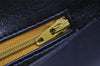 Authentic Christian Dior Trotter Shoulder Bag Purse Leather Canvas Navy 4029J