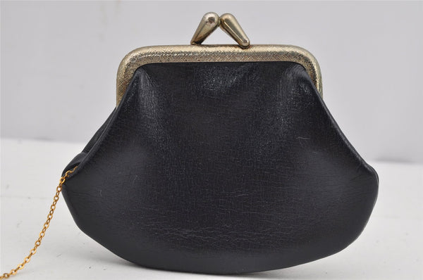 Authentic Christian Dior Trotter Shoulder Bag Purse Leather Canvas Navy 4029J