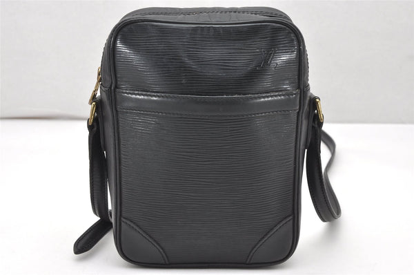 Authentic Louis Vuitton Epi Danube Shoulder Cross Bag Black M45632 LV 4029K
