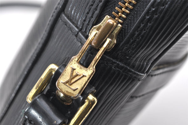 Authentic Louis Vuitton Epi Danube Shoulder Cross Bag Black M45632 LV 4029K