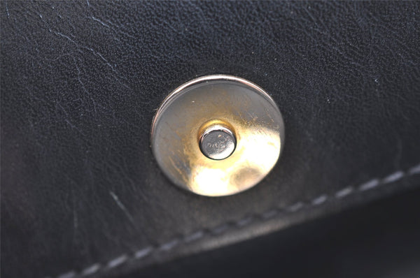 Authentic GUCCI Vintage Shoulder Cross Body Bag Purse Leather Black 4031I