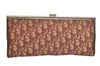 Authentic Christian Dior Trotter Clutch Hand Bag Purse Canvas Leather Red 4031K