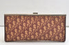 Authentic Christian Dior Trotter Clutch Hand Bag Purse Canvas Leather Red 4031K