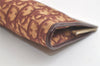 Authentic Christian Dior Trotter Clutch Hand Bag Purse Canvas Leather Red 4031K