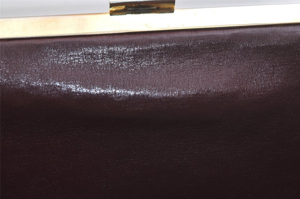 Authentic Christian Dior Trotter Clutch Hand Bag Purse Canvas Leather Red 4031K