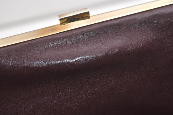 Authentic Christian Dior Trotter Clutch Hand Bag Purse Canvas Leather Red 4031K