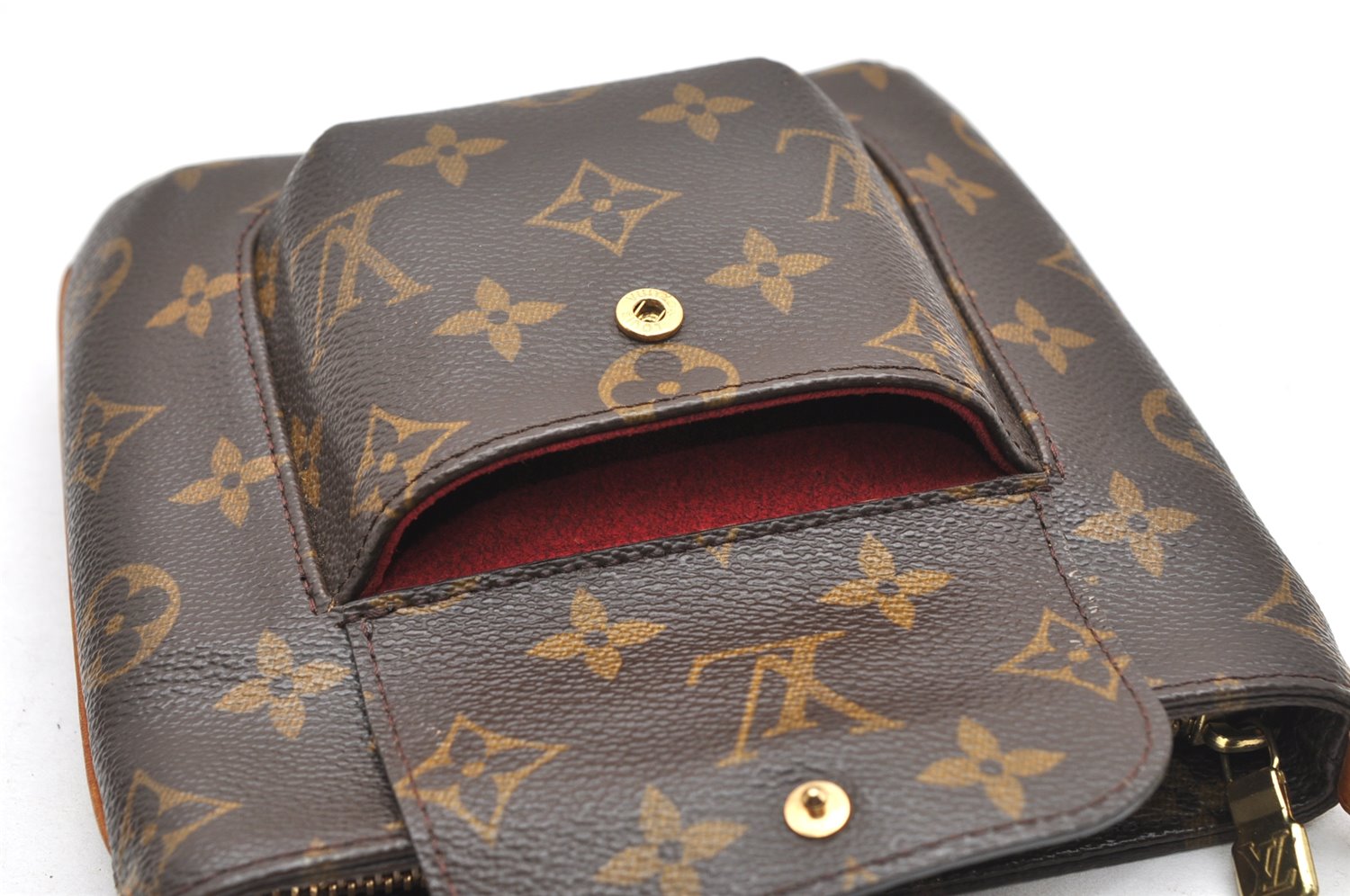 Authentic Louis Vuitton Monogram Partition Clutch Hand Bag Purse M51901 LV 4032K