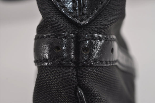 Authentic GUCCI Interlocking G Shoulder Hand Bag Canvas Leather Black 4033J