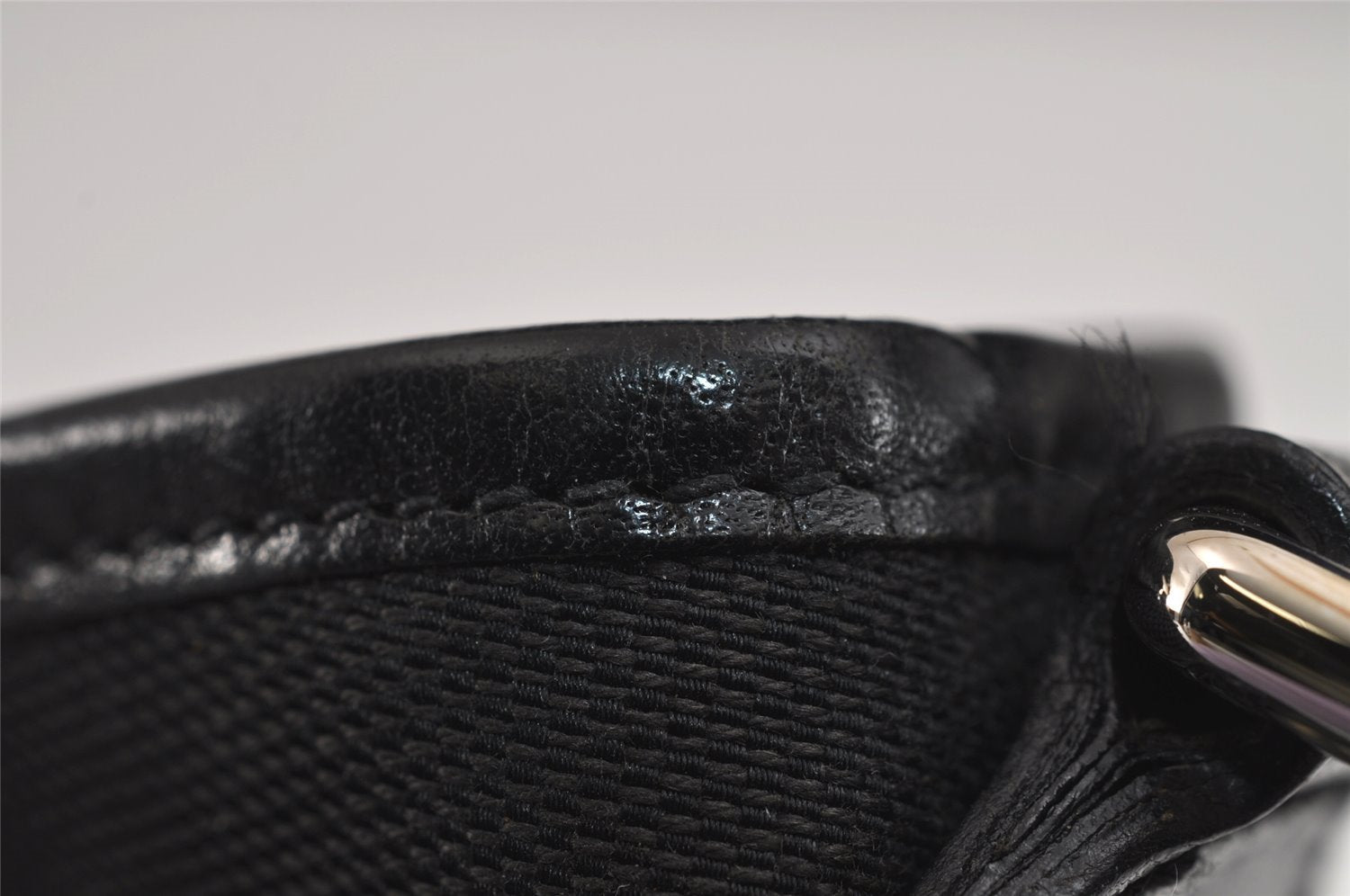 Authentic GUCCI Interlocking G Shoulder Hand Bag Canvas Leather Black 4033J