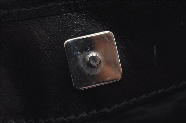 Authentic GUCCI Interlocking G Shoulder Hand Bag Canvas Leather Black 4033J