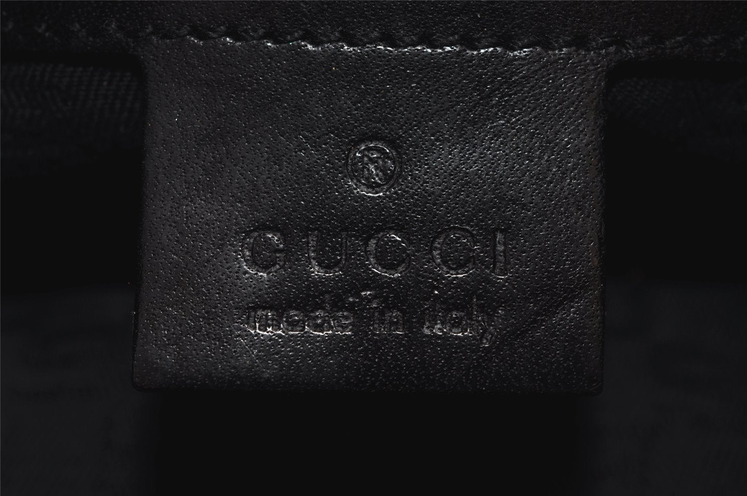 Authentic GUCCI Interlocking G Shoulder Hand Bag Canvas Leather Black 4033J