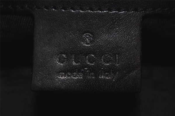 Authentic GUCCI Interlocking G Shoulder Hand Bag Canvas Leather Black 4033J