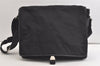 Authentic PRADA Nylon Tessuto Leather Shoulder Cross Body Bag Black 4033K