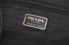 Authentic PRADA Nylon Tessuto Leather Shoulder Cross Body Bag Black 4033K