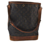 Authentic Louis Vuitton Monogram Noe Shoulder Drawstring Bag M42224 LV 4034I