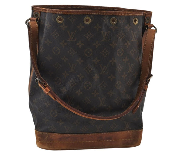 Authentic Louis Vuitton Monogram Noe Shoulder Drawstring Bag M42224 LV 4034I