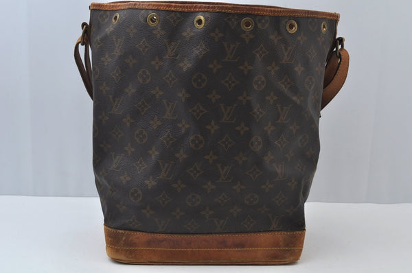 Authentic Louis Vuitton Monogram Noe Shoulder Drawstring Bag M42224 LV 4034I
