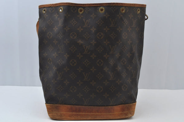 Authentic Louis Vuitton Monogram Noe Shoulder Drawstring Bag M42224 LV 4034I