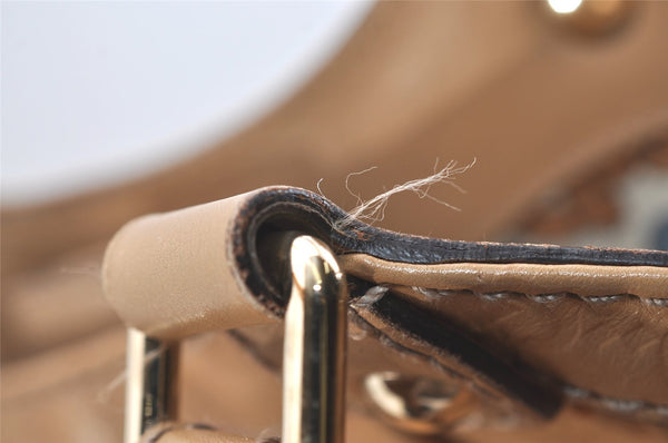 Authentic GUCCI Guccissima Sukey Shoulder Tote Bag GG Leather 211944 Beige 4034J