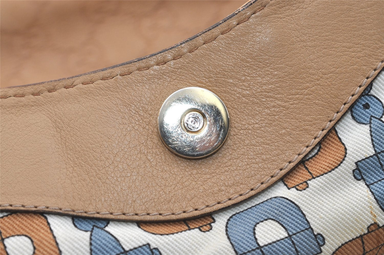 Authentic GUCCI Guccissima Sukey Shoulder Tote Bag GG Leather 211944 Beige 4034J