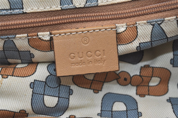 Authentic GUCCI Guccissima Sukey Shoulder Tote Bag GG Leather 211944 Beige 4034J