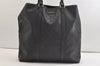 Authentic GUCCI GG Imprime Tote Shoulder Bag GG PVC Leather 223668 Black 4034K