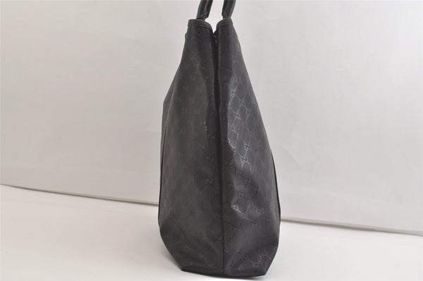 Authentic GUCCI GG Imprime Tote Shoulder Bag GG PVC Leather 223668 Black 4034K
