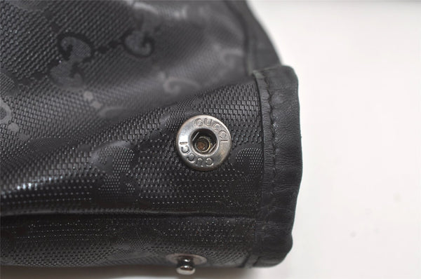 Authentic GUCCI GG Imprime Tote Shoulder Bag GG PVC Leather 223668 Black 4034K