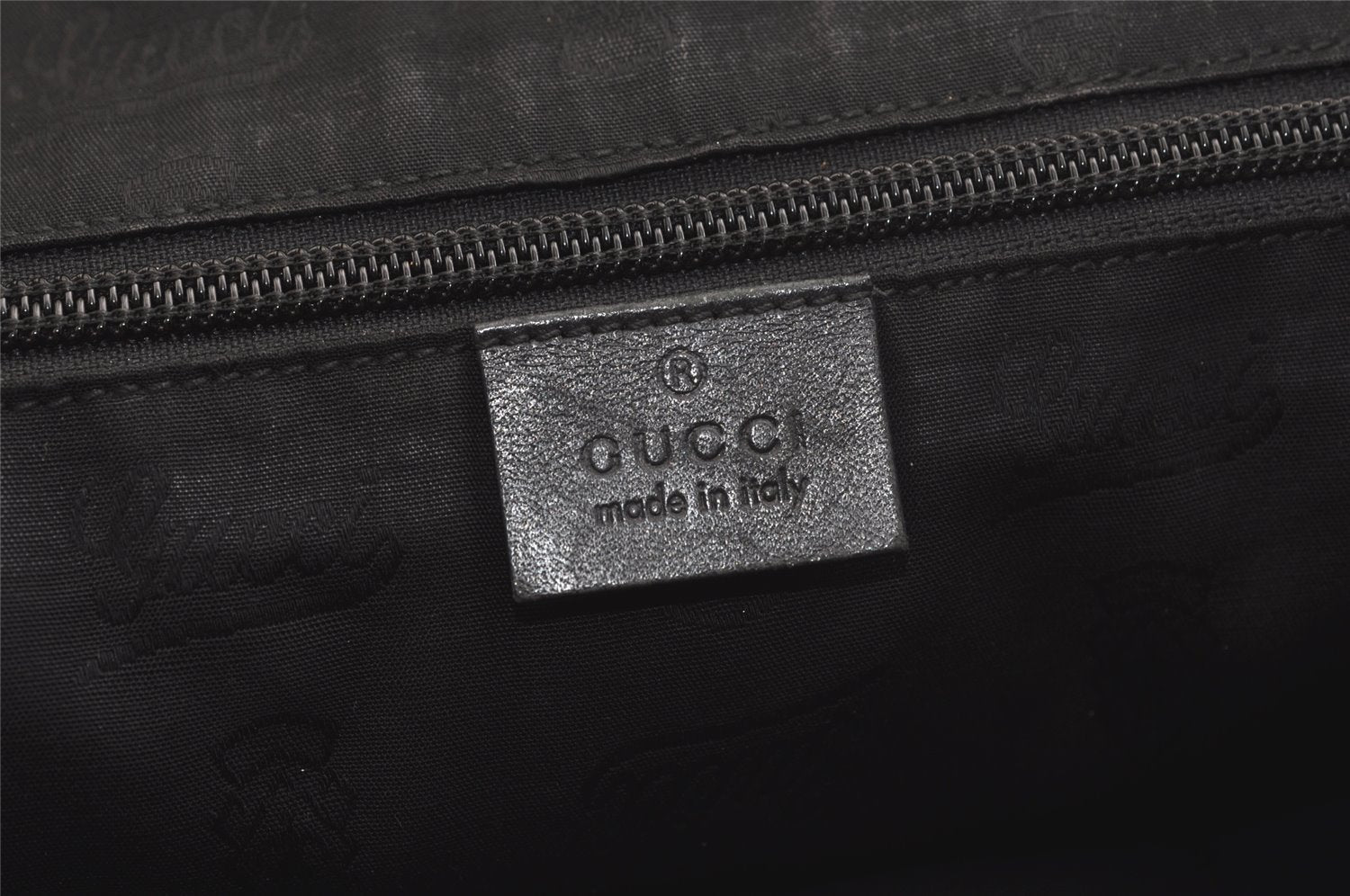 Authentic GUCCI GG Imprime Tote Shoulder Bag GG PVC Leather 223668 Black 4034K