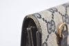 Authentic GUCCI Shoulder Clutch Bag Purse GG PVC Leather Navy Blue Junk 4035K