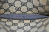 Authentic GUCCI Shoulder Clutch Bag Purse GG PVC Leather Navy Blue Junk 4035K