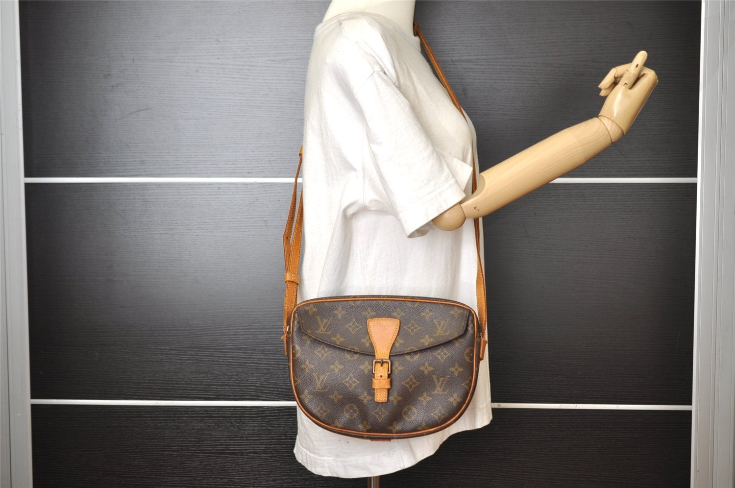 Authentic Louis Vuitton Monogram Jeune Fille MM M51226 Shoulder Cross Bag 4036I