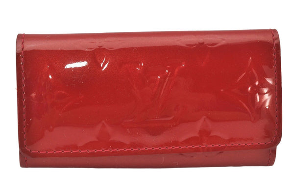 Authentic Louis Vuitton Vernis Multicles 4 Four Hooks Key Case M91976 Red 4036K