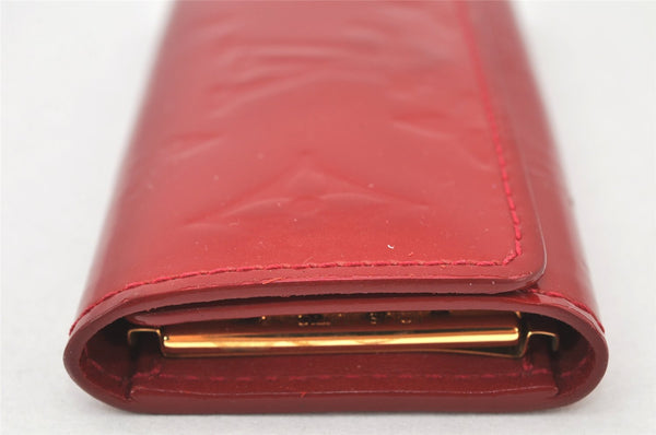 Authentic Louis Vuitton Vernis Multicles 4 Four Hooks Key Case M91976 Red 4036K
