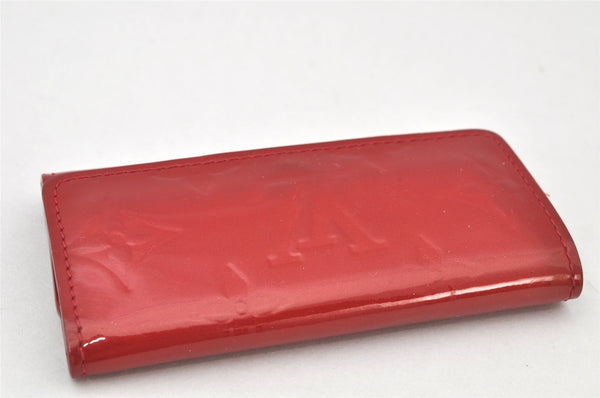 Authentic Louis Vuitton Vernis Multicles 4 Four Hooks Key Case M91976 Red 4036K