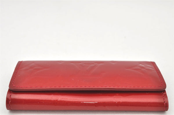 Authentic Louis Vuitton Vernis Multicles 4 Four Hooks Key Case M91976 Red 4036K