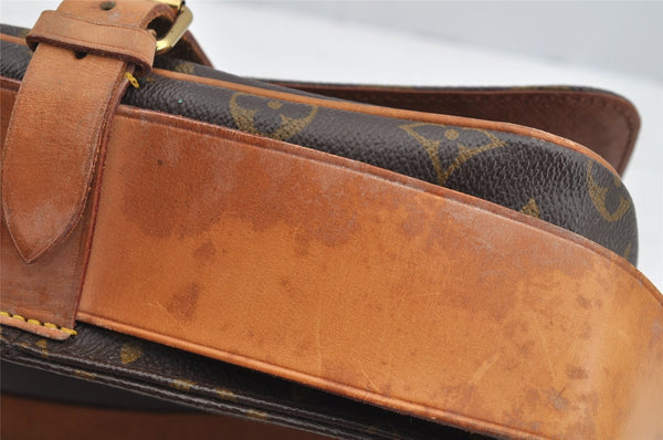 Authentic Louis Vuitton Monogram Cartouchiere GM M51252 Shoulder Bag Junk 4037I