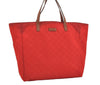 Authentic GUCCI Vintage Shoulder Tote Bag GG Nylon Leather 282439 Red 4037J