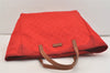 Authentic GUCCI Vintage Shoulder Tote Bag GG Nylon Leather 282439 Red 4037J