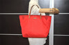 Authentic GUCCI Vintage Shoulder Tote Bag GG Nylon Leather 282439 Red 4037J