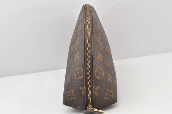 Auth Louis Vuitton Monogram Trousse Demi Ronde 23 Cosmetic Pouch LV Junk 4037K
