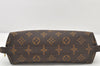 Auth Louis Vuitton Monogram Trousse Demi Ronde 23 Cosmetic Pouch LV Junk 4037K