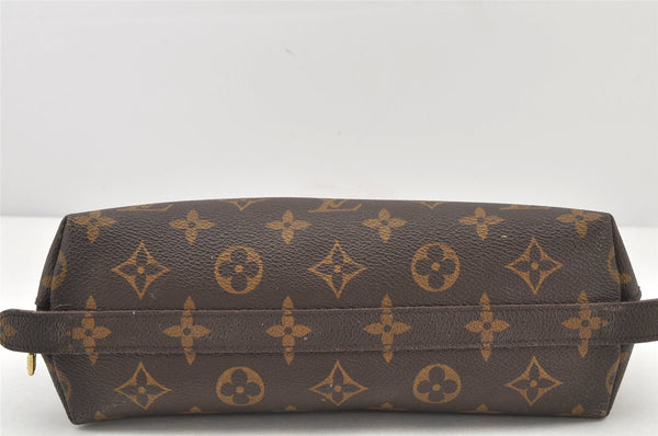 Auth Louis Vuitton Monogram Trousse Demi Ronde 23 Cosmetic Pouch LV Junk 4037K