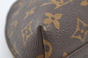 Auth Louis Vuitton Monogram Trousse Demi Ronde 23 Cosmetic Pouch LV Junk 4037K