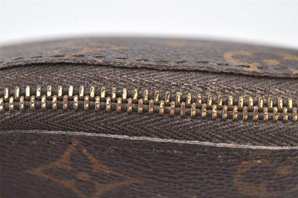 Auth Louis Vuitton Monogram Trousse Demi Ronde 23 Cosmetic Pouch LV Junk 4037K