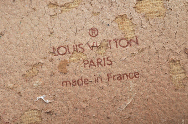 Auth Louis Vuitton Monogram Trousse Demi Ronde 23 Cosmetic Pouch LV Junk 4037K