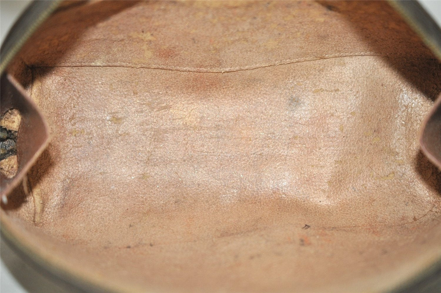 Auth Louis Vuitton Monogram Trousse Demi Ronde 23 Cosmetic Pouch LV Junk 4037K