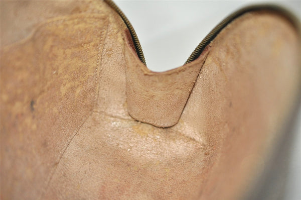 Auth Louis Vuitton Monogram Trousse Demi Ronde 23 Cosmetic Pouch LV Junk 4037K