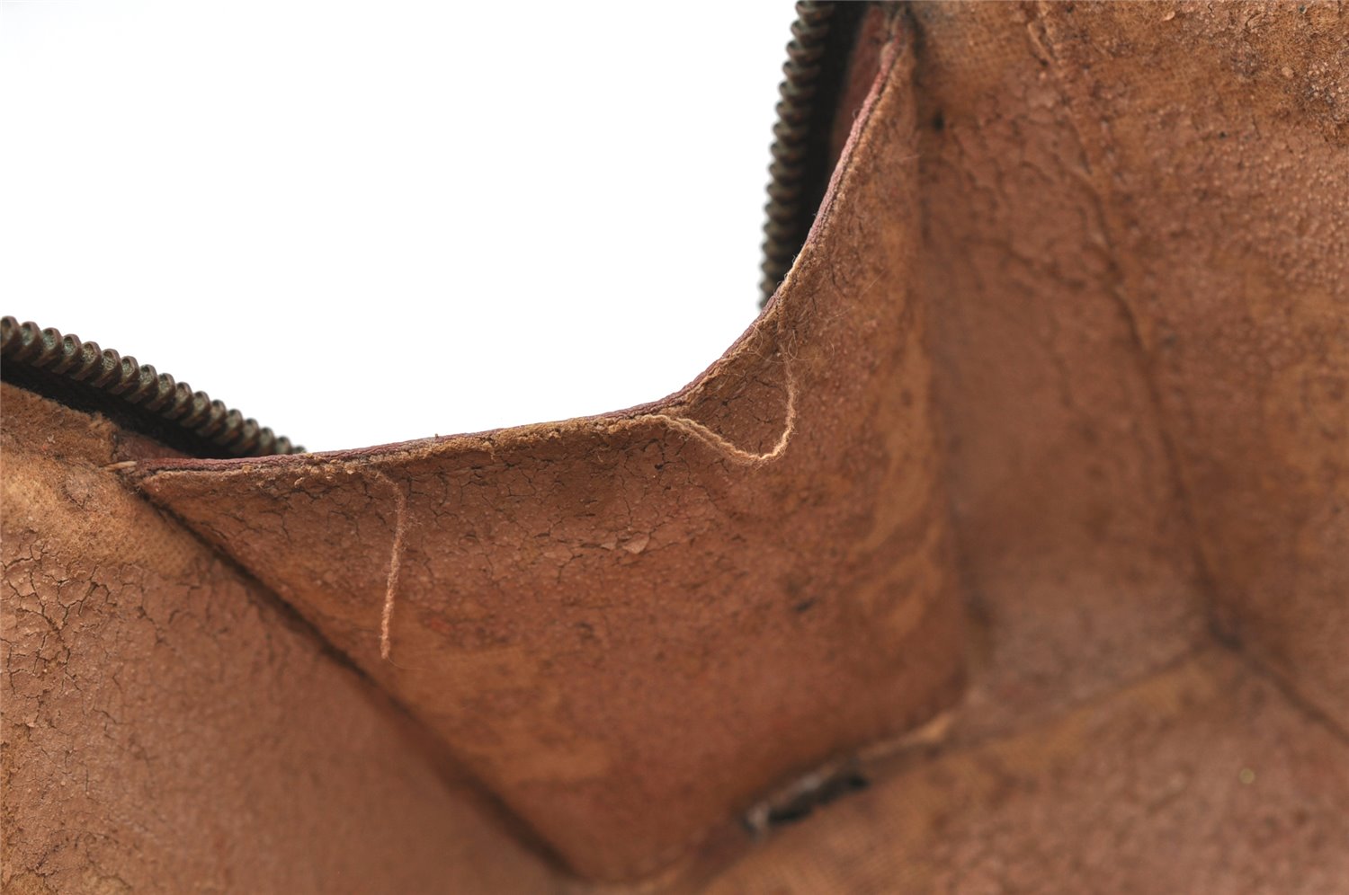 Auth Louis Vuitton Monogram Trousse Demi Ronde 23 Cosmetic Pouch LV Junk 4037K