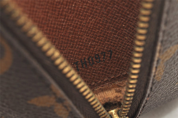 Auth Louis Vuitton Monogram Trousse Demi Ronde 23 Cosmetic Pouch LV Junk 4037K